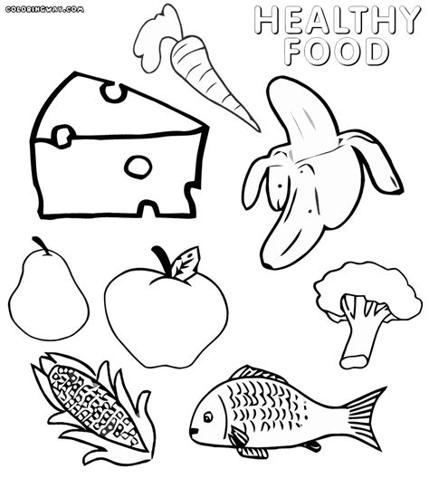Nourish Your Creativity with Healthy Foods Coloring Pages